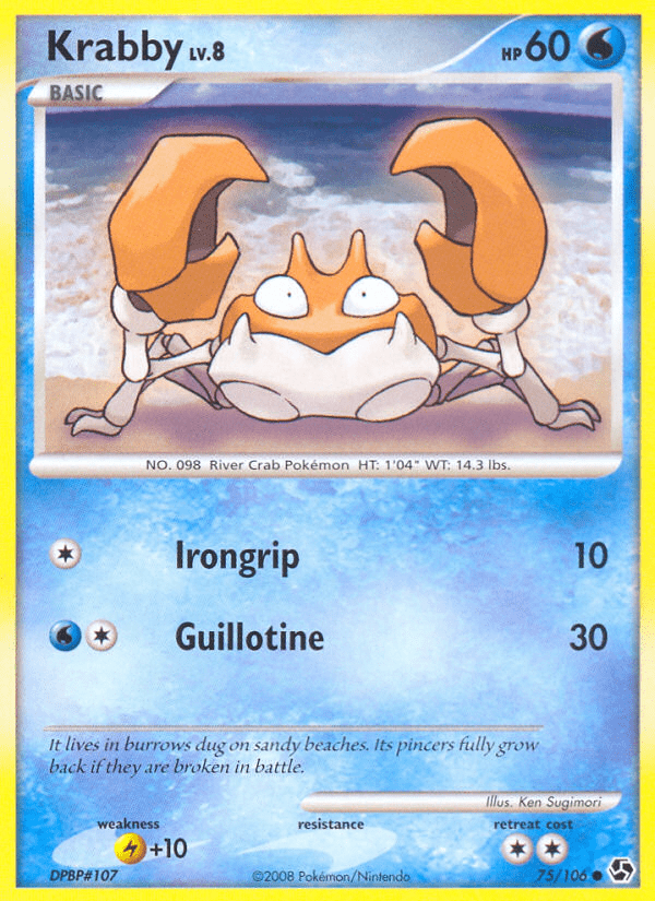 Krabby (75/106) [Diamond & Pearl: Great Encounters] Pokemon Single Pokémon  | Multizone: Comics And Games