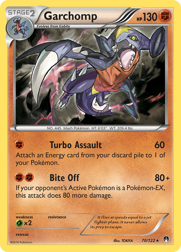 Garchomp (70/122) [XY: BREAKpoint] Pokemon Single Pokémon  | Multizone: Comics And Games