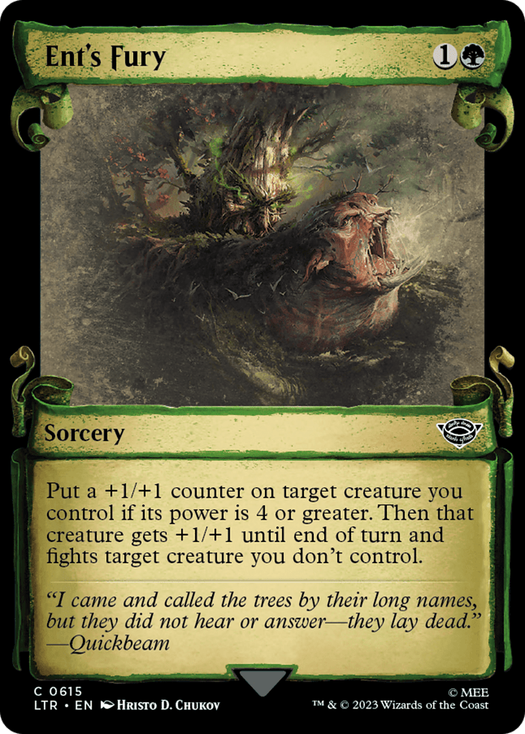 Ent's Fury [The Lord of the Rings: Tales of Middle-Earth Showcase Scrolls] MTG Single Magic: The Gathering  | Multizone: Comics And Games