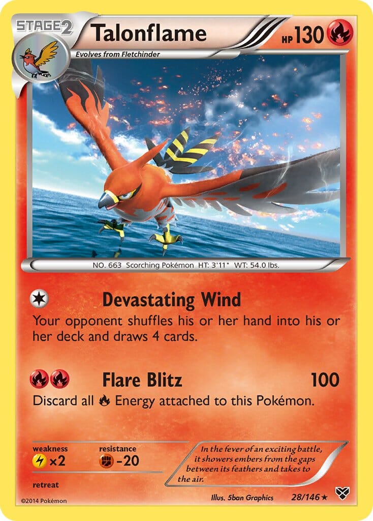 Talonflame (28/146) (Cosmos Holo) (Blister Exclusive) [XY: Base Set] Pokemon Single Pokémon  | Multizone: Comics And Games