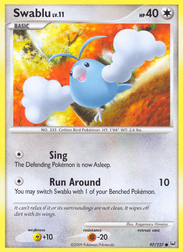 Swablu (97/127) [Platinum: Base Set] Pokemon Single Pokémon  | Multizone: Comics And Games