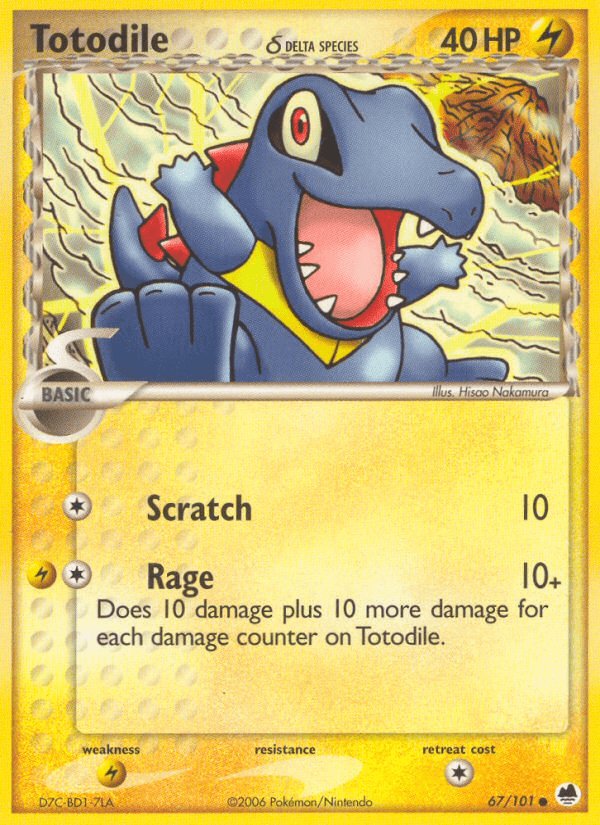 Totodile (67/101) (Delta Species) [EX: Dragon Frontiers] Pokemon Single Pokémon  | Multizone: Comics And Games