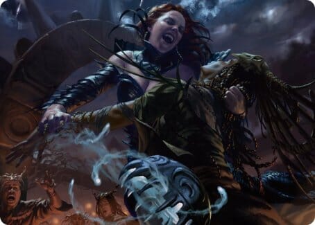 Olivia's Midnight Ambush Art Card [Innistrad: Midnight Hunt Art Series] MTG Single Magic: The Gathering  | Multizone: Comics And Games