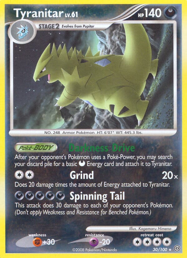 Tyranitar (30/100) (Theme Deck Exclusive) [Diamond & Pearl: Stormfront] Pokemon Single Pokémon  | Multizone: Comics And Games