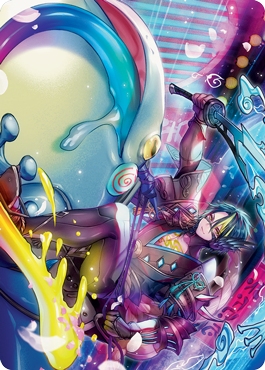 Tatsunari, Toad Rider Art Card [Kamigawa: Neon Dynasty Art Series] MTG Single Magic: The Gathering  | Multizone: Comics And Games