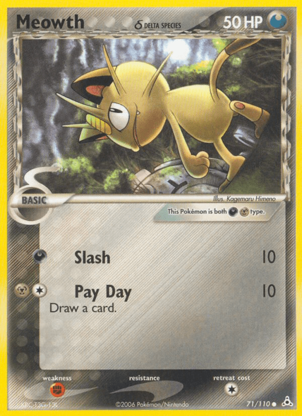 Meowth (71/110) (Delta Species) [EX: Holon Phantoms] Pokemon Single Pokémon  | Multizone: Comics And Games
