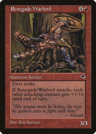 Renegade Warlord [Tempest] MTG Single Magic: The Gathering  | Multizone: Comics And Games