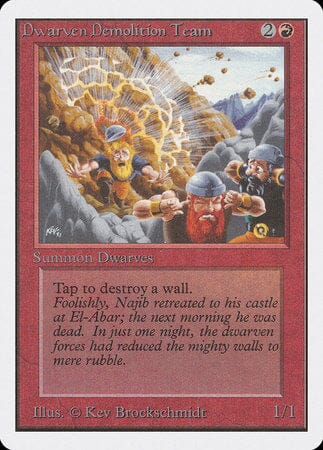 Dwarven Demolition Team [Unlimited Edition] MTG Single Magic: The Gathering  | Multizone: Comics And Games