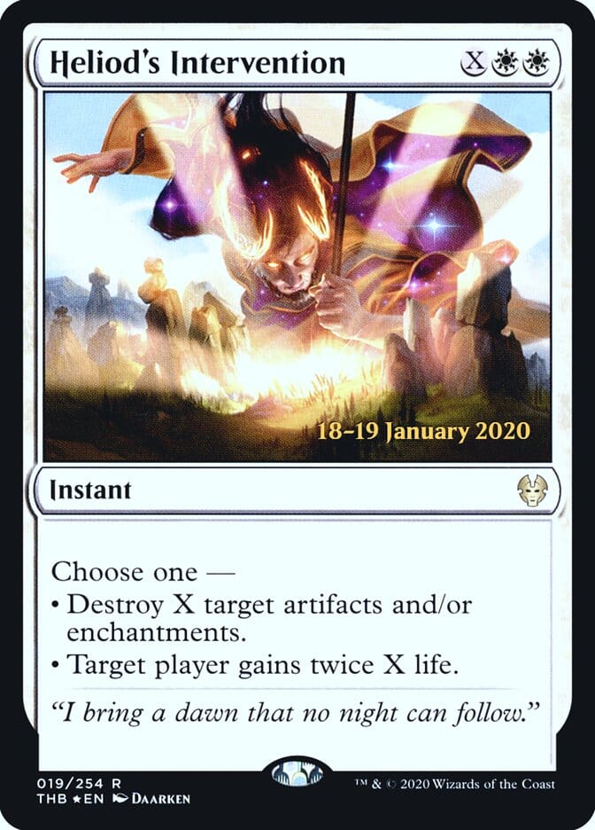 Heliod's Intervention [Theros Beyond Death Prerelease Promos] MTG Single Magic: The Gathering  | Multizone: Comics And Games