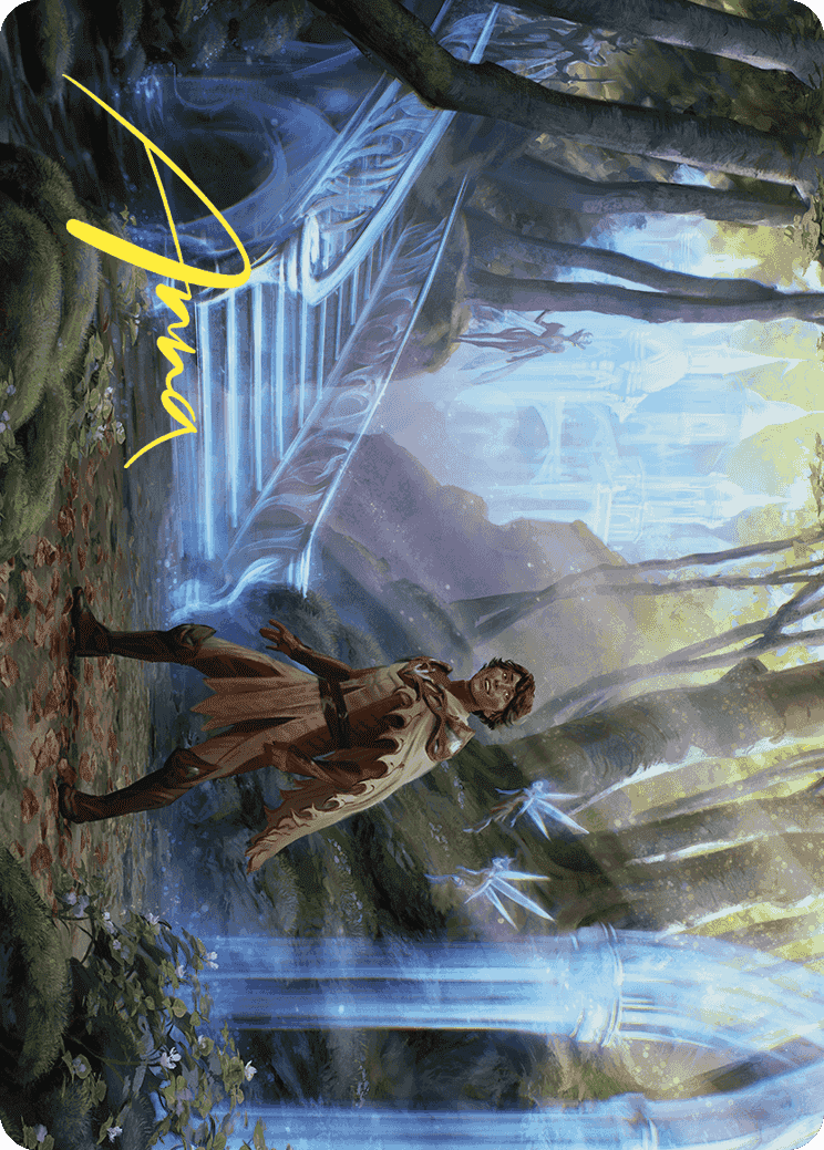 Into the Fae Court Art Card (Gold-Stamped Signature) [Wilds of Eldraine Art Series] MTG Single Magic: The Gathering  | Multizone: Comics And Games