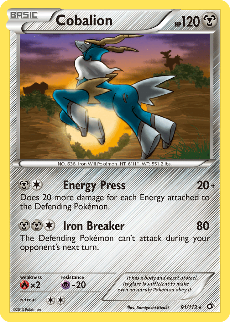 Cobalion (91/113) [Black & White: Legendary Treasures] Pokemon Single Pokémon  | Multizone: Comics And Games