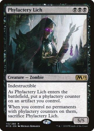 Phylactery Lich [Core Set 2019] MTG Single Magic: The Gathering  | Multizone: Comics And Games