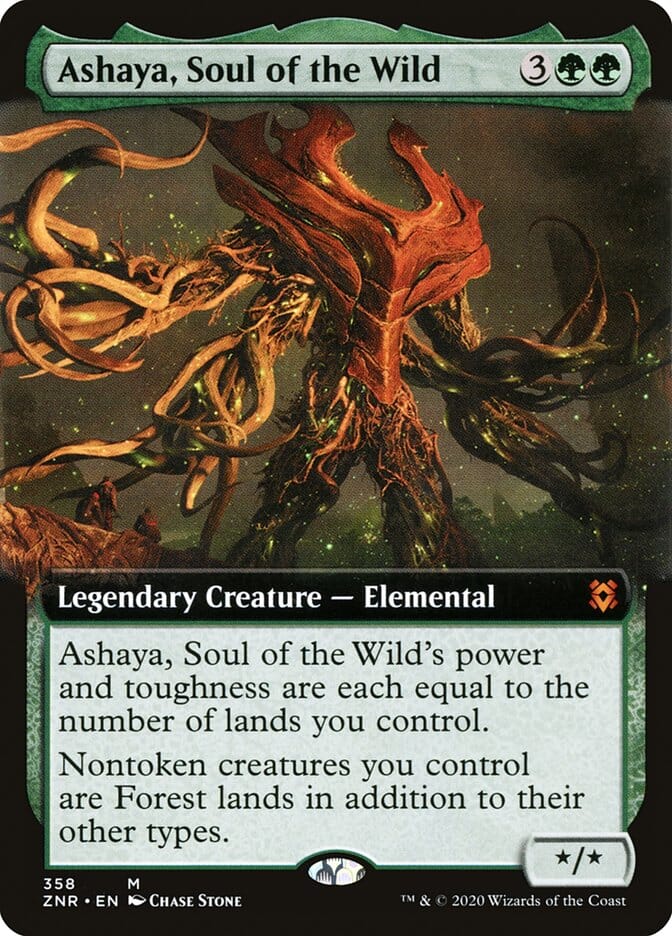 Ashaya, Soul of the Wild (Extended Art) [Zendikar Rising] MTG Single Magic: The Gathering  | Multizone: Comics And Games
