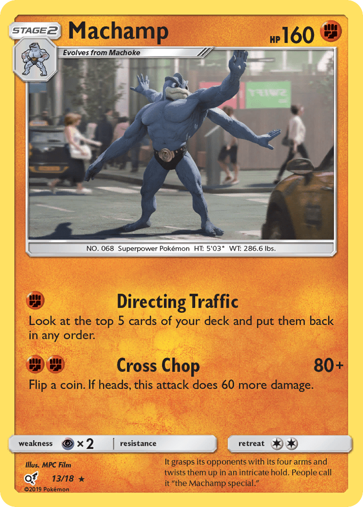 Machamp (13/18) [Sun & Moon: Detective Pikachu] Pokemon Single Pokémon  | Multizone: Comics And Games