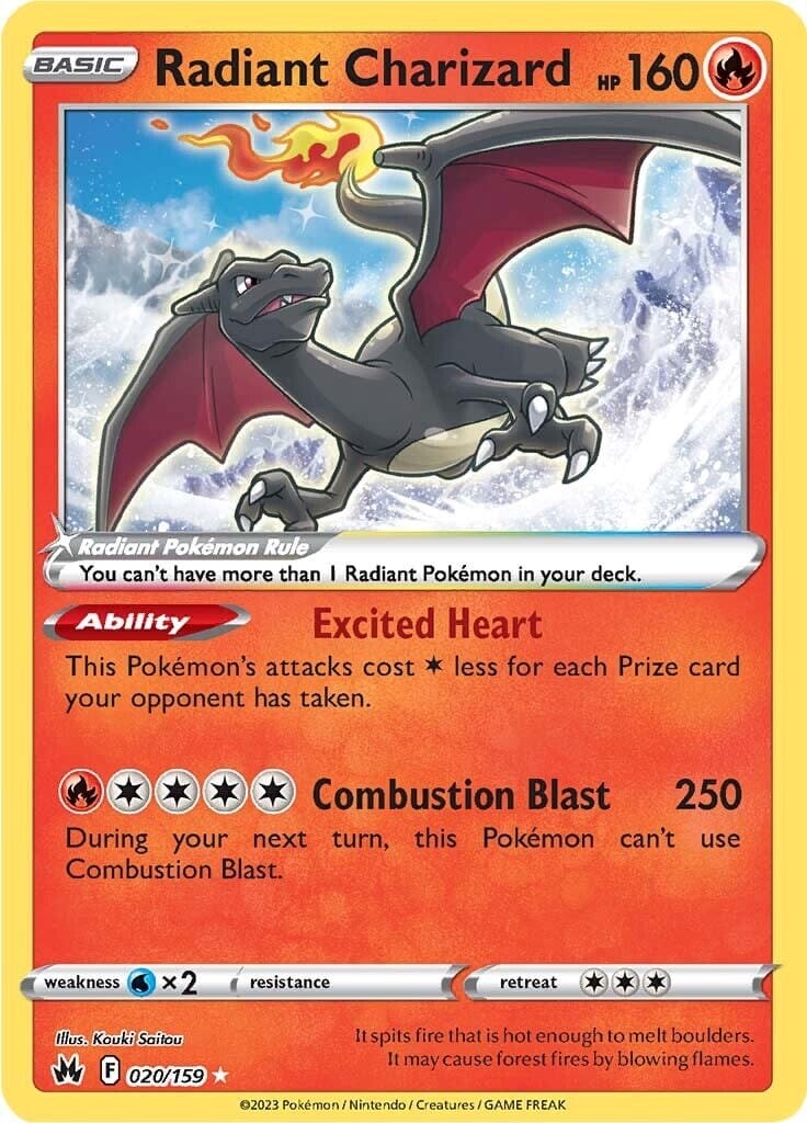 Radiant Charizard (020/159) [Sword & Shield: Crown Zenith] Pokemon Single Pokémon  | Multizone: Comics And Games