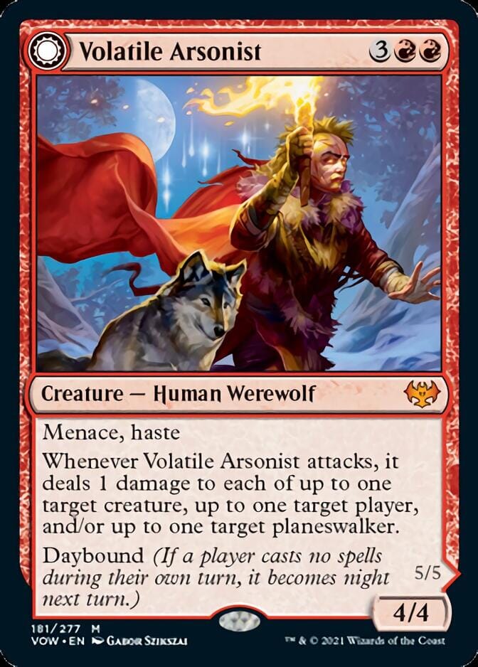 Volatile Arsonist // Dire-Strain Anarchist [Innistrad: Crimson Vow] MTG Single Magic: The Gathering  | Multizone: Comics And Games