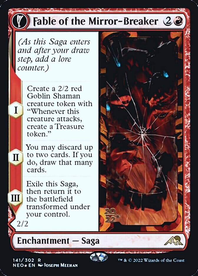 Fable of the Mirror-Breaker // Reflection of Kiki-Jiki [Kamigawa: Neon Dynasty Prerelease Promos] MTG Single Magic: The Gathering  | Multizone: Comics And Games