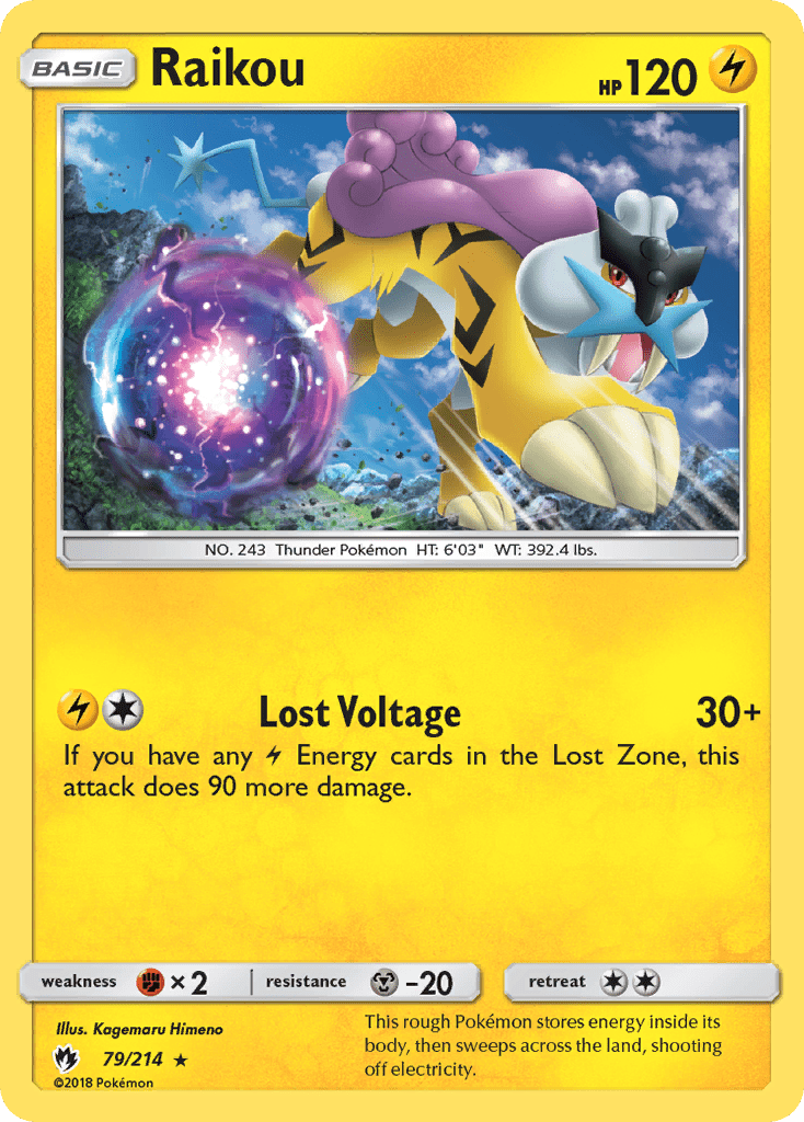 Raikou (79/214) [Sun & Moon: Lost Thunder] Pokemon Single Pokémon  | Multizone: Comics And Games
