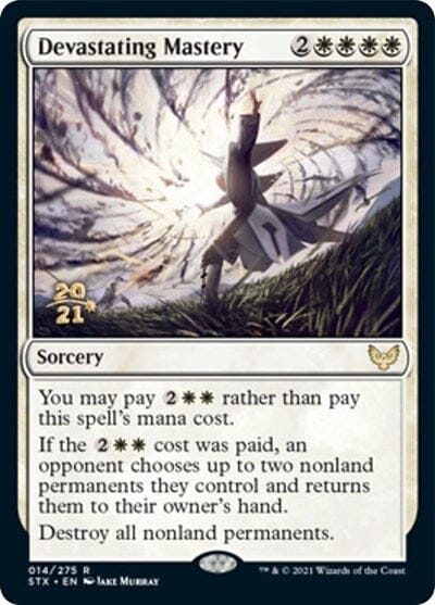 Devastating Mastery [Strixhaven: School of Mages Prerelease Promos] MTG Single Magic: The Gathering  | Multizone: Comics And Games