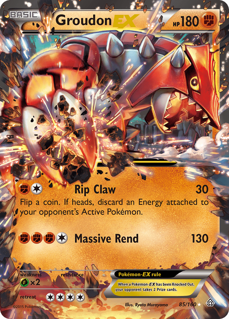 Groudon EX (85/160) [XY: Primal Clash] Pokemon Single Pokémon  | Multizone: Comics And Games