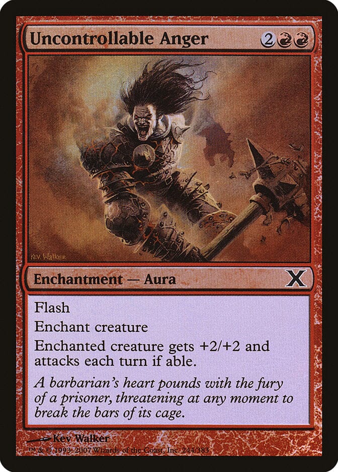 Uncontrollable Anger (Premium Foil) [Tenth Edition] MTG Single Magic: The Gathering  | Multizone: Comics And Games