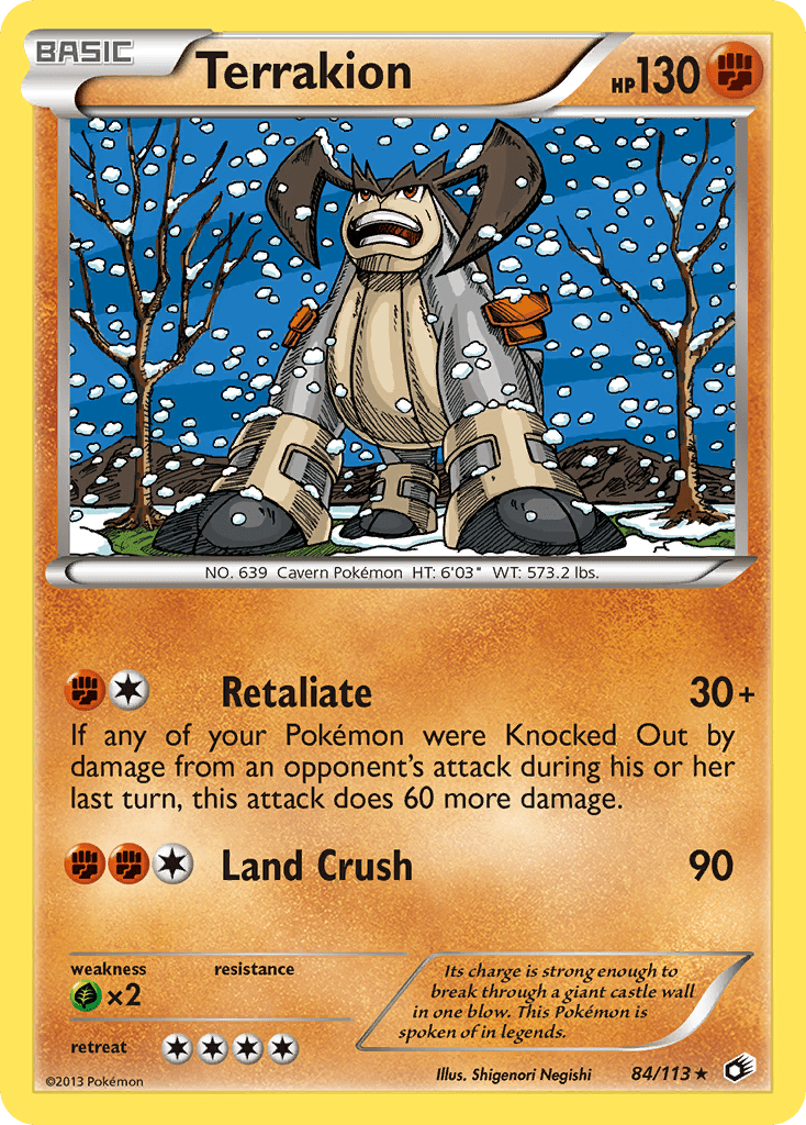 Terrakion (84/113) [Black & White: Legendary Treasures] Pokemon Single Pokémon  | Multizone: Comics And Games