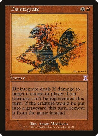 Disintegrate [Time Spiral Timeshifted] MTG Single Magic: The Gathering  | Multizone: Comics And Games