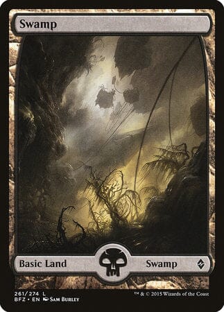 Swamp (261) - Full Art [Battle for Zendikar] MTG Single Magic: The Gathering  | Multizone: Comics And Games