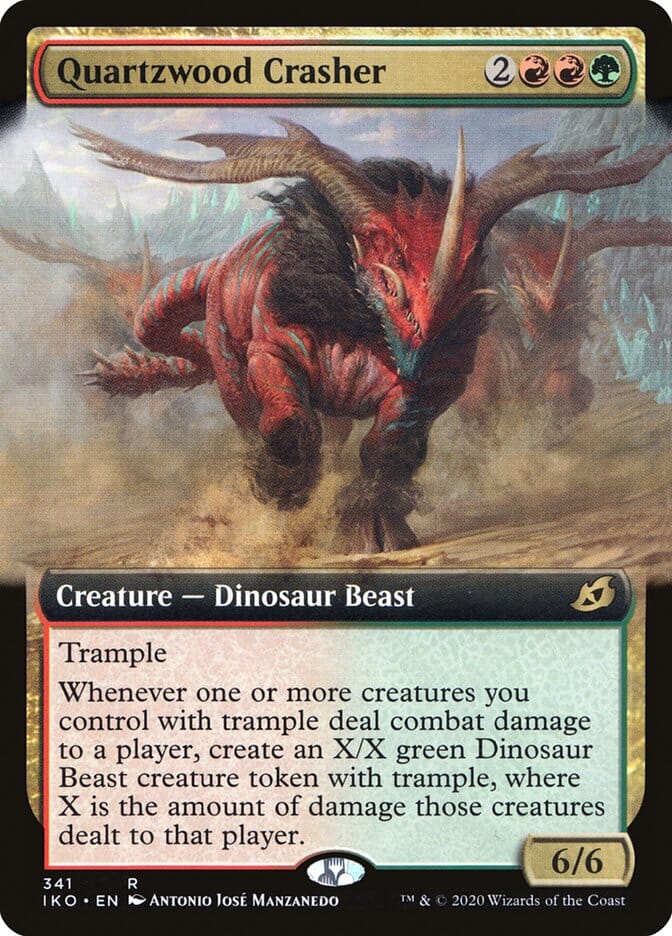 Quartzwood Crasher (Extended Art) [Ikoria: Lair of Behemoths] MTG Single Magic: The Gathering  | Multizone: Comics And Games