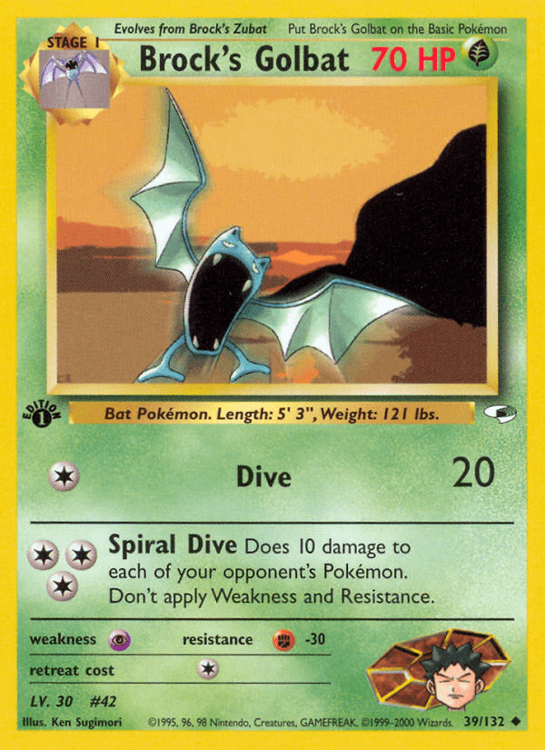 Brock's Golbat (39/132) [Gym Heroes 1st Edition] Pokemon Single Pokémon  | Multizone: Comics And Games
