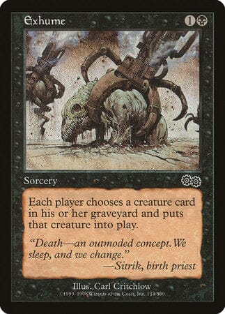 Exhume [Urza's Saga] MTG Single Magic: The Gathering  | Multizone: Comics And Games