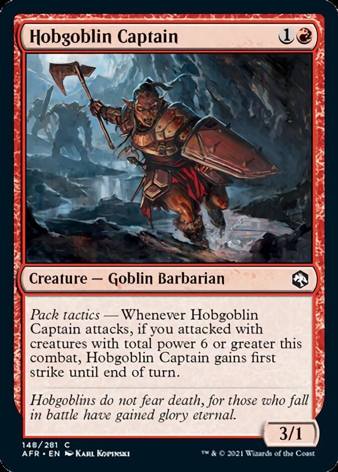 Hobgoblin Captain [Dungeons & Dragons: Adventures in the Forgotten Realms] MTG Single Magic: The Gathering  | Multizone: Comics And Games