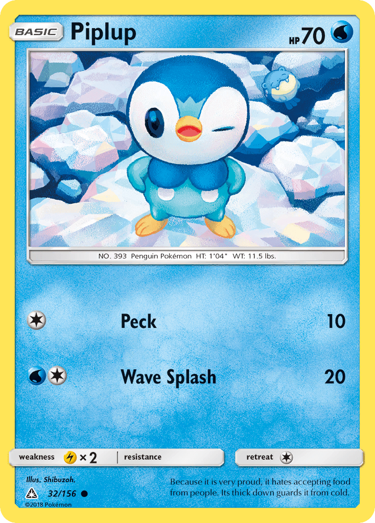 Piplup (32/156) [Sun & Moon: Ultra Prism] Pokemon Single Pokémon  | Multizone: Comics And Games