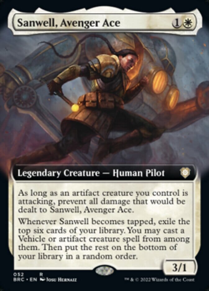 Sanwell, Avenger Ace (Extended Art) [The Brothers' War Commander] MTG Single Magic: The Gathering  | Multizone: Comics And Games