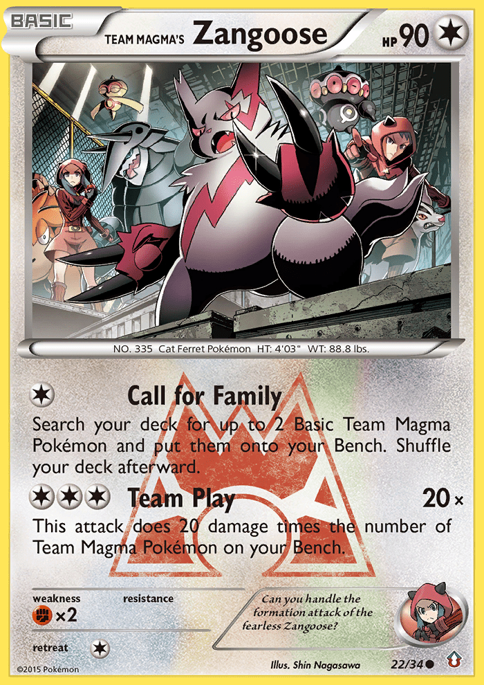 Team Magma's Zangoose (22/34) [XY: Double Crisis] Pokemon Single Pokémon  | Multizone: Comics And Games