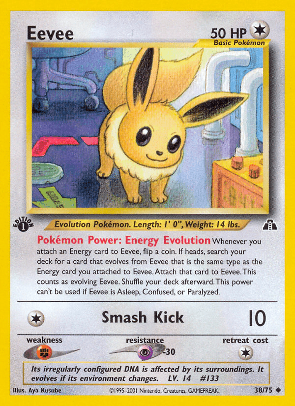 Eevee (38/75) [Neo Discovery 1st Edition] Pokemon Single Pokémon  | Multizone: Comics And Games