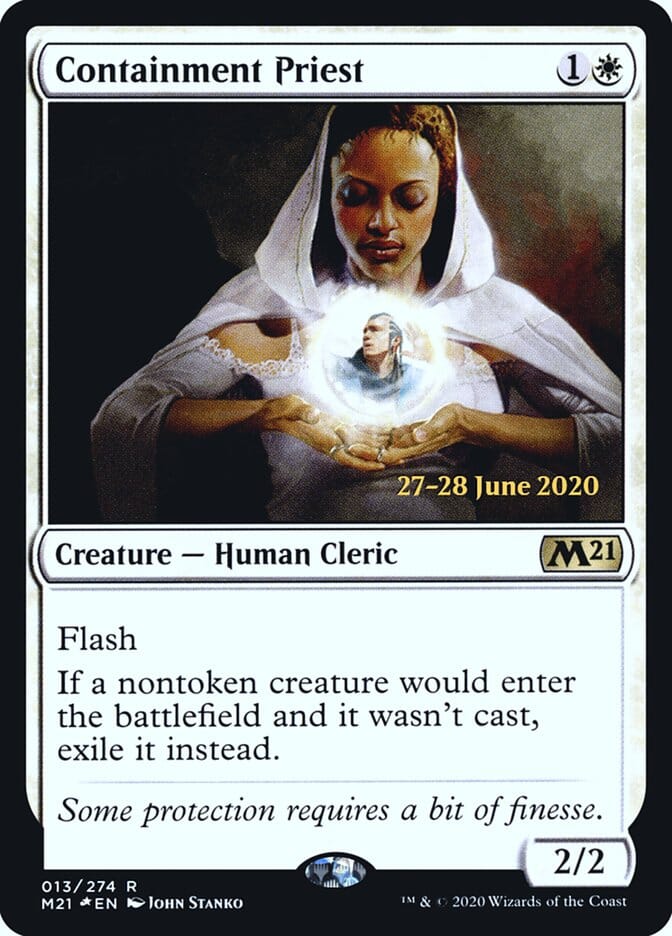 Containment Priest [Core Set 2021 Prerelease Promos] MTG Single Magic: The Gathering  | Multizone: Comics And Games