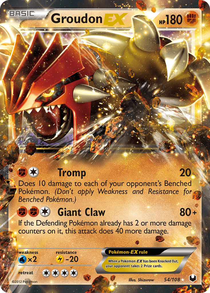 Groudon EX (54/108) [Black & White: Dark Explorers] Pokemon Single Pokémon  | Multizone: Comics And Games