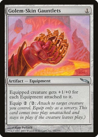 Golem-Skin Gauntlets [Mirrodin] MTG Single Magic: The Gathering  | Multizone: Comics And Games