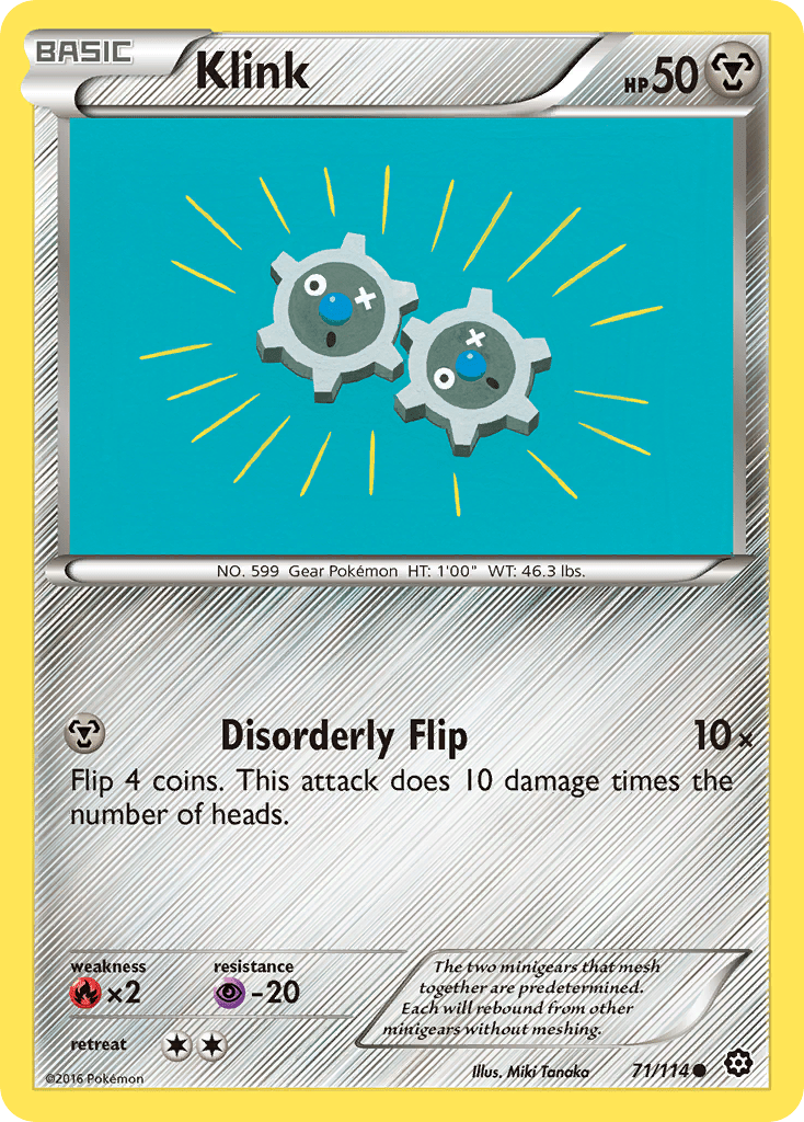 Klink (71/114) [XY: Steam Siege] Pokemon Single Pokémon  | Multizone: Comics And Games