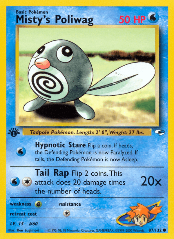 Misty's Poliwag (87/132) [Gym Heroes 1st Edition] Pokemon Single Pokémon  | Multizone: Comics And Games