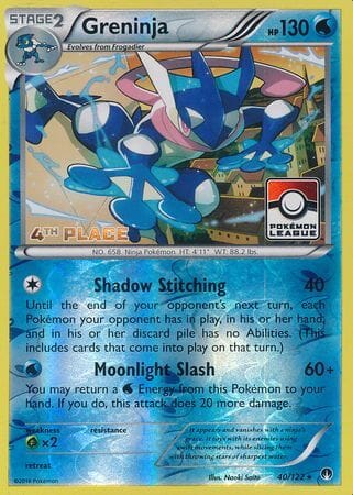 Greninja (40/122) (League Promo 4th Place) [XY: BREAKpoint] Pokemon Single Pokémon  | Multizone: Comics And Games