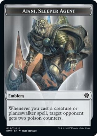 Ajani, Sleeper Agent Emblem [Dominaria United Tokens] MTG Single Magic: The Gathering  | Multizone: Comics And Games