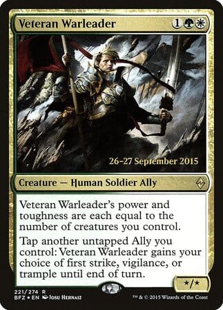 Veteran Warleader [Battle for Zendikar Promos] MTG Single Magic: The Gathering  | Multizone: Comics And Games