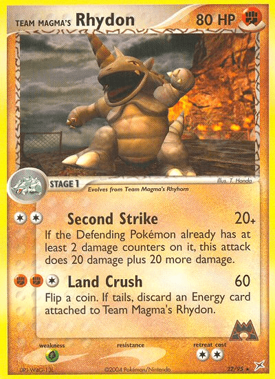 Team Magma's Rhydon (22/95) [EX: Team Magma vs Team Aqua] Pokemon Single Pokémon  | Multizone: Comics And Games