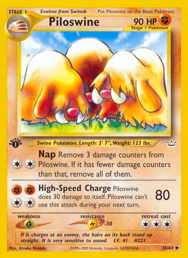 Piloswine (36/64) [Neo Revelation 1st Edition] Pokemon Single Pokémon  | Multizone: Comics And Games