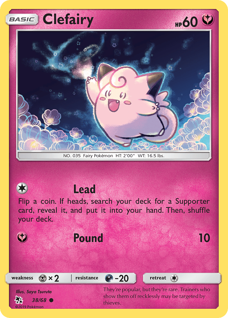 Clefairy (38/68) [Sun & Moon: Hidden Fates] Pokemon Single Pokémon  | Multizone: Comics And Games