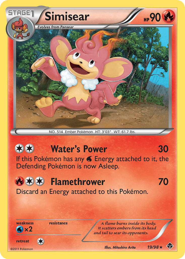 Simisear (19/98) [Black & White: Emerging Powers] Pokemon Single Pokémon  | Multizone: Comics And Games