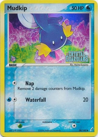 Mudkip (58/100) (Stamped) [EX: Crystal Guardians] Pokemon Single Pokémon  | Multizone: Comics And Games