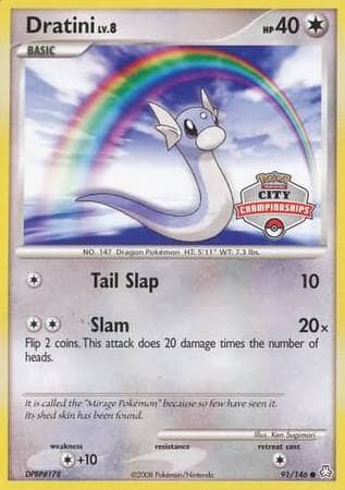 Dratini (91/146) (City Championship Promo) [Diamond & Pearl: Legends Awakened] Pokemon Single Pokémon  | Multizone: Comics And Games